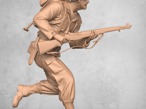 Running Military Soldier 3D प्रिंट मॉडल