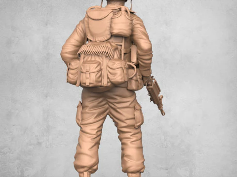 Modern Army Soldier 3D Print Model