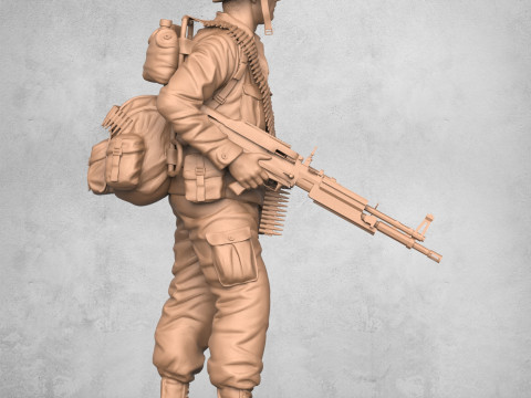 Modern Army Soldier Modello di stampa 3D