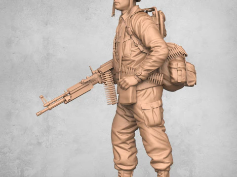 Modern Army Soldier 3D Print Model