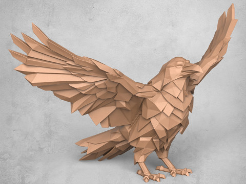 Crow Decorative Statue Modelo de Impressão 3D