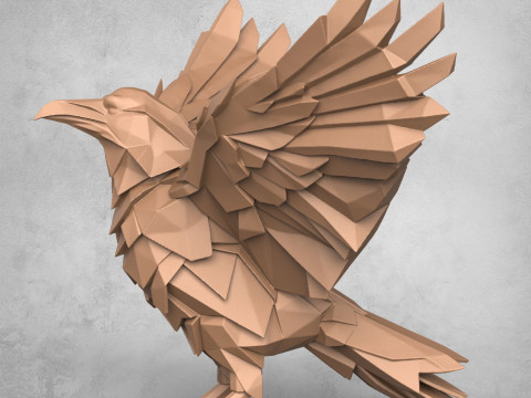 Crow Decorative Statue Modelo de Impressão 3D