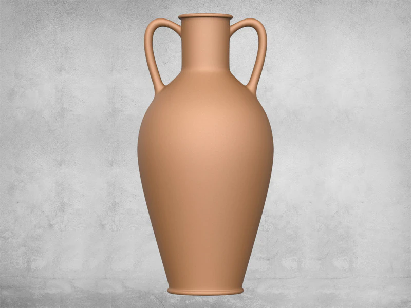 Vaso in ceramica 02 Modello di stampa 3D .c4d .max .obj .3ds .fbx .stl .blend