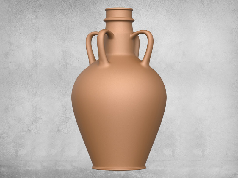 Pottery Vessel 03 3D Print Model .c4d .max .obj .3ds .fbx .stl .blend 