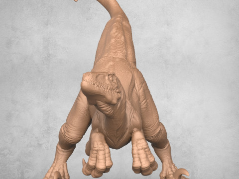 Velociraptor Dinosaur Attacking Modèles 3D en vedette