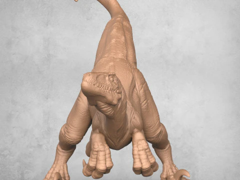 Saldıran Velociraptor Dinozor 3D Baskı Modeli