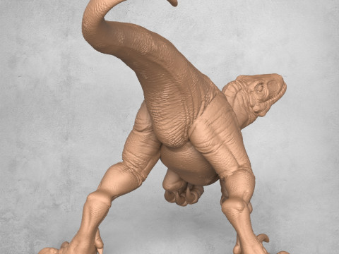 Velociraptor Dinosaur Attacking Modèles 3D en vedette