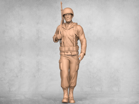 Standing Military Soldier 3Dプリントモデル