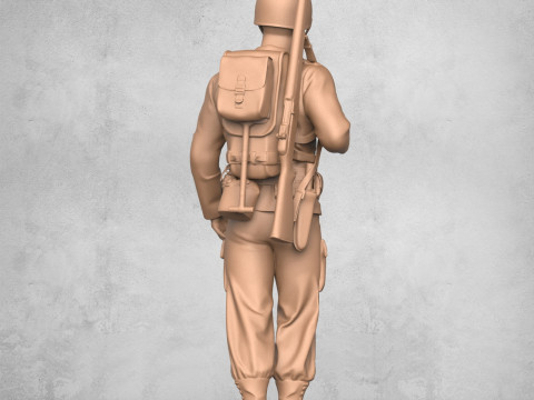 Standing Military Soldier 3D Print Model