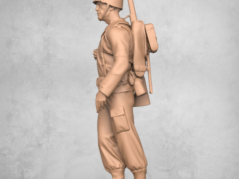 Standing Military Soldier 3D Print Model