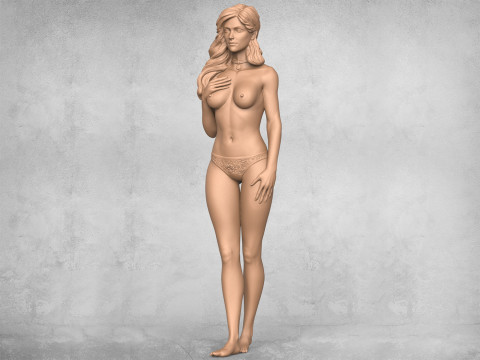 Beautiful Sexy Girl Model do druku 3D