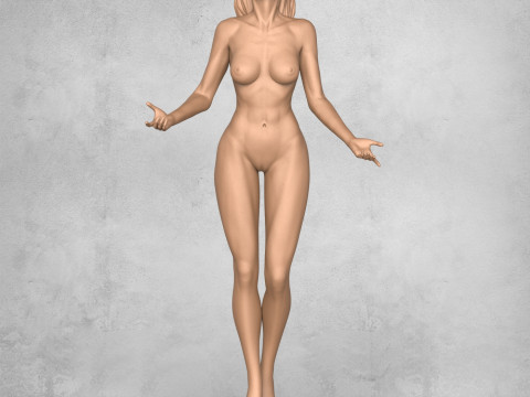 Sexy Woman Statue Modèles 3D en vedette