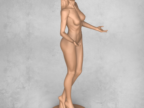 Sexy Woman Statue Modèles 3D en vedette