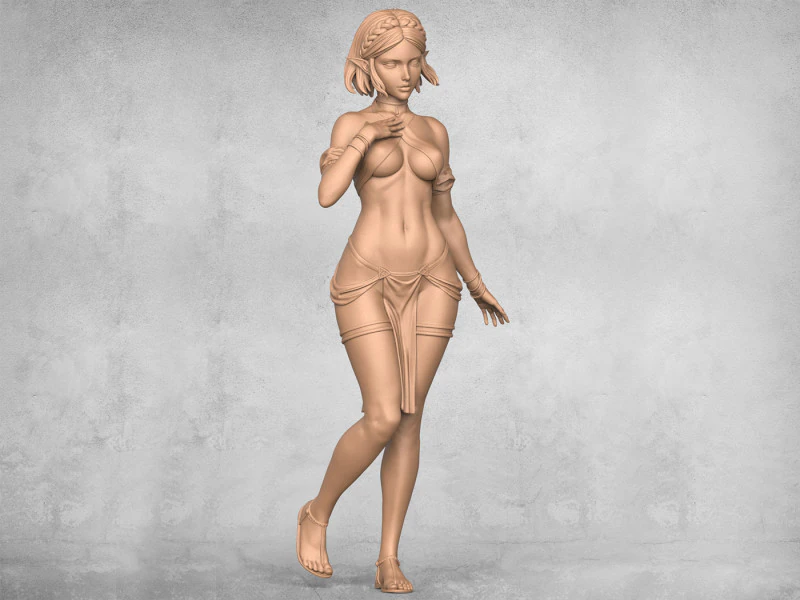 Young Beautiful Woman 3D Print Model .c4d .max .obj .3ds .fbx .stl .blend