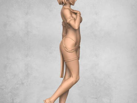 Young Beautiful Woman 3D Print Model