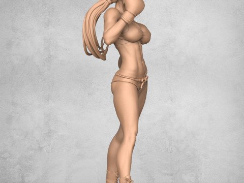 Boxer Woman Statue 3D Druckmodell