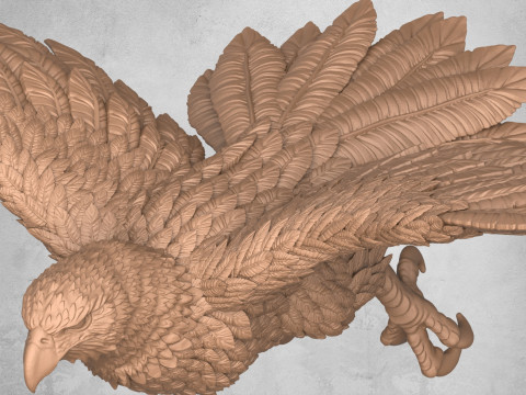 飞鹰雕像 3D 打印模型