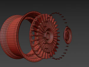 Work Emitz Wheels version 1 wheel 3D Model