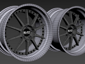 BLITZ TEHNOSPEED Z1 custom wheel Modello 3D