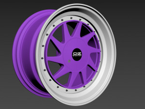 OZ Turbo custom wheel 3D Model