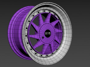 OZ Turbo custom wheel 3D Model