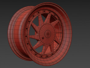 OZ Turbo custom wheel 3D Model
