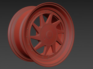 OZ Turbo custom wheel 3D Model