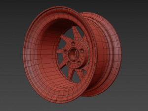 OZ Turbo custom wheel 3D Model