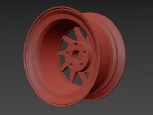 OZ Turbo custom wheel 3D Model