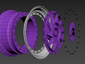 OZ Turbo custom wheel 3D Model
