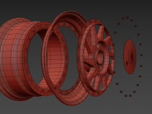 OZ Turbo custom wheel 3D Model