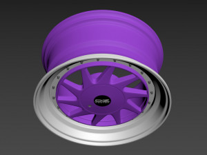 OZ Turbo custom wheel 3D Model
