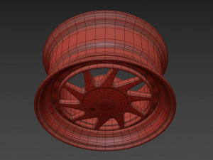 OZ Turbo custom wheel 3D Model