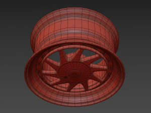 OZ Turbo custom wheel 3D Model