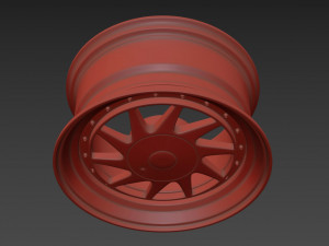 OZ Turbo custom wheel 3D Model