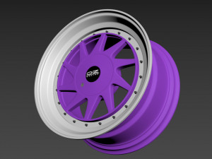 OZ Turbo custom wheel 3D Model