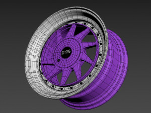 OZ Turbo custom wheel 3D Model