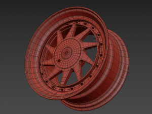 OZ Turbo custom wheel 3D Model