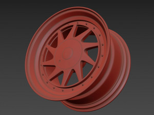 OZ Turbo custom wheel 3D Model