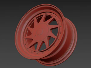 OZ Turbo custom wheel 3D Model