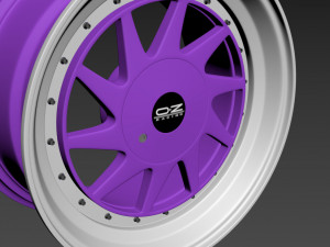 OZ Turbo custom wheel 3D Model