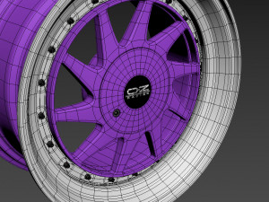 OZ Turbo custom wheel 3D Model