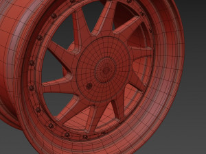 OZ Turbo custom wheel 3D Model