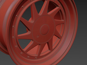 OZ Turbo custom wheel 3D Model