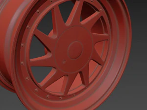 OZ Turbo custom wheel 3D Model