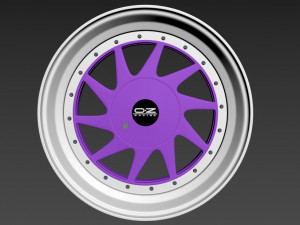 OZ Turbo custom wheel 3D Model