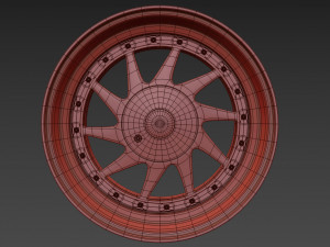 OZ Turbo custom wheel 3D Model