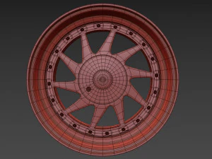 OZ Turbo custom wheel 3D Model