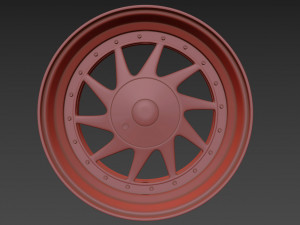 OZ Turbo custom wheel 3D Model