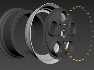 Autostrada monza custom wheel 3D Model